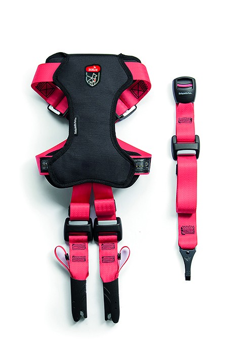 Cestovní postroj pro psy Isofix Travel Safe červený